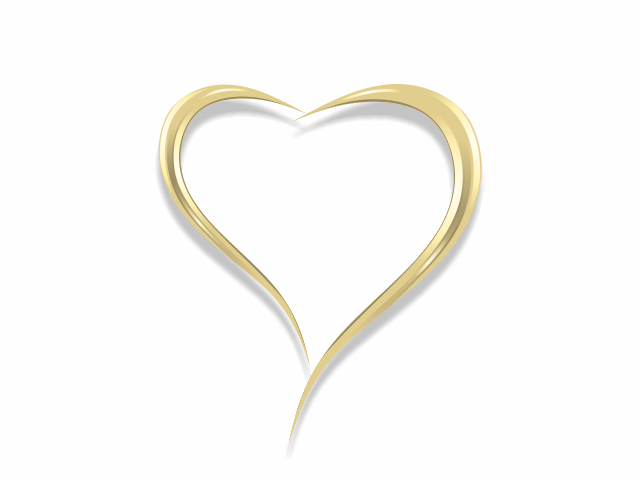 Gold Heart Logo - Simple Gold Heart web design - 48HoursLogo.com