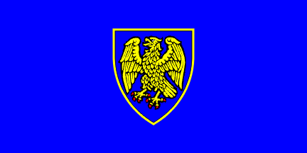 Yellow and Blue Eagle Logo - Oroslavje (Town, Krapina-Zagorje County, Croatia)