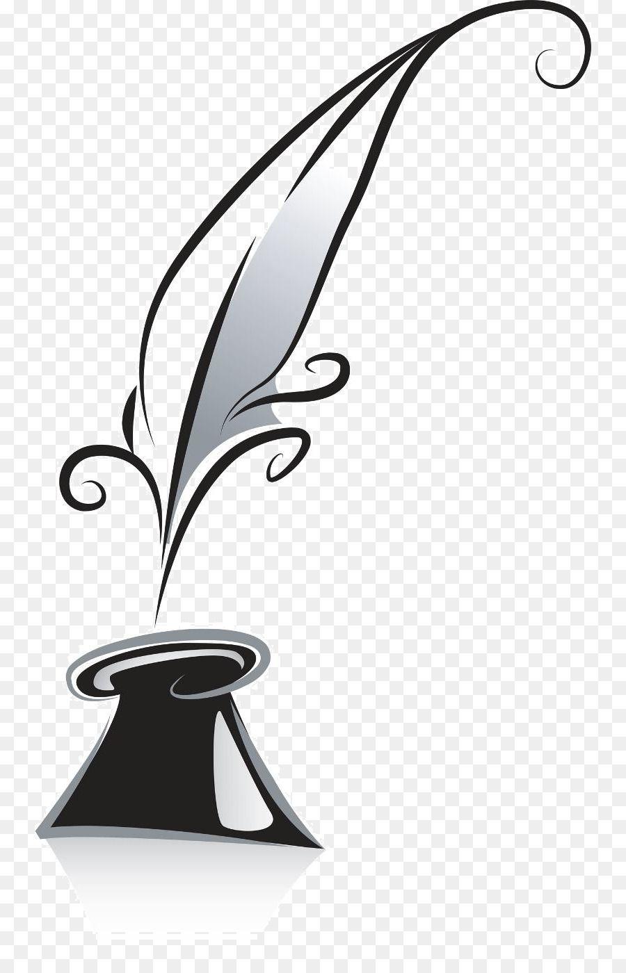Black and White Quill Logo - Quill Poetry Pen name png download