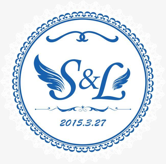 Blue Wings Logo - Blue Wings Wedding Logo Font, Wedding Clipart, Logo Clipart, Wedding