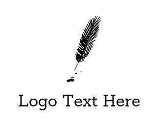 Black and White Quill Logo - Quill Logo Maker | BrandCrowd