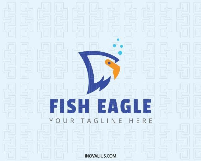 Yellow and Blue Eagle Logo - Fish Eagle Logo Design | Inovalius