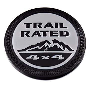 Jeep Unlimited Logo - Amazon.com: zorratin Metal Trail Rated 4x4 Round Emblem Badge for ...