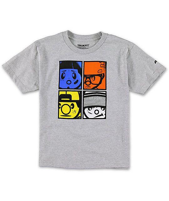 Trukfit the Crew Logo - Trukfit Boys The Crew Grey T-Shirt | Zumiez