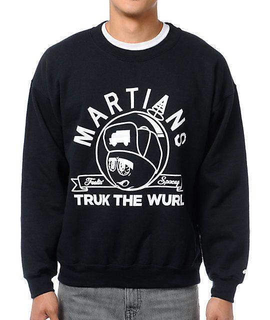 Trukfit the Crew Logo - Trukfit Feelin Spacey Black Crew Neck Sweatshirt | Zumiez