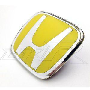 Yellow H Logo - HONDA CIVIC GRILL BADGE EMBLEM 2001-2003 01-03 YELLOW H Type R 3-or ...