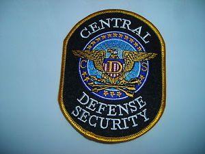 Yellow and Blue Eagle Logo - VINTAGE PATCH Central Defense Security Officer CDS NEW Iron On