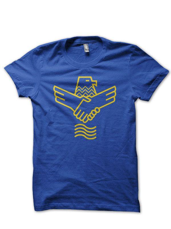 Yellow and Blue Eagle Logo - Eagle Design T Shirt (Blue)
