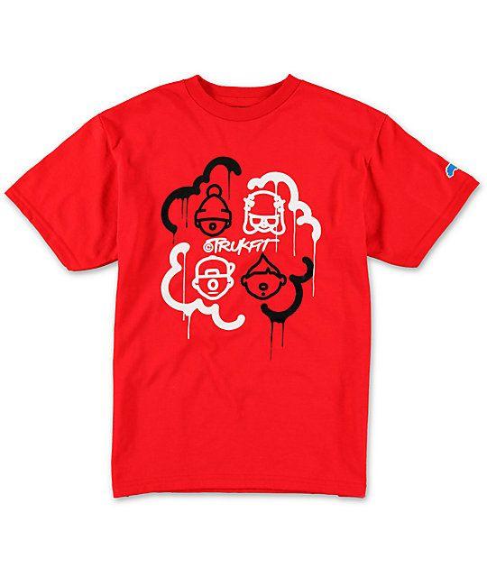 Trukfit the Crew Logo - Trukfit Boys Luvin Da Crew Red T-Shirt | Zumiez