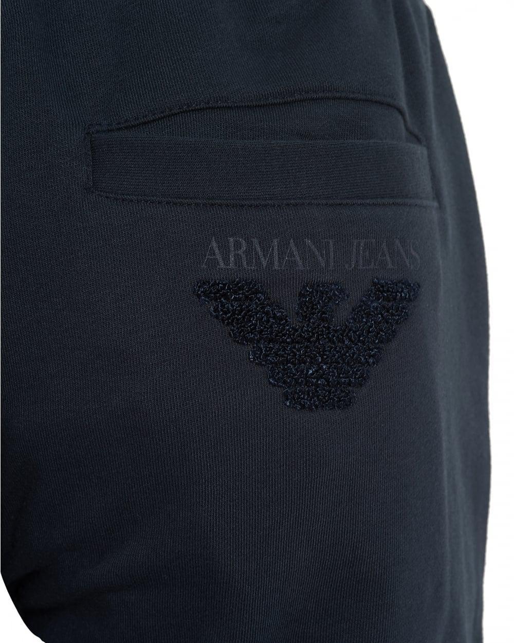 Yellow and Blue Eagle Logo - Emporio Armani Trackpants, Navy Blue Eagle Logo Yellow Zip ...