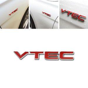 Vec Car Logo - 3D VTEC Metal Logo Car Letter Sticker Auto Fender Decal Chrome