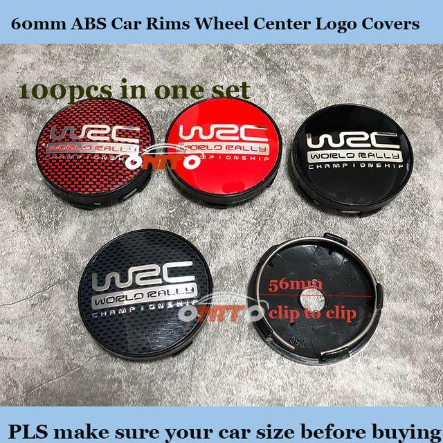 Vec Car Logo - 100pcs/lot ABS For WRC Car LOGO Badge Emblem Covers blackground 60mm ...