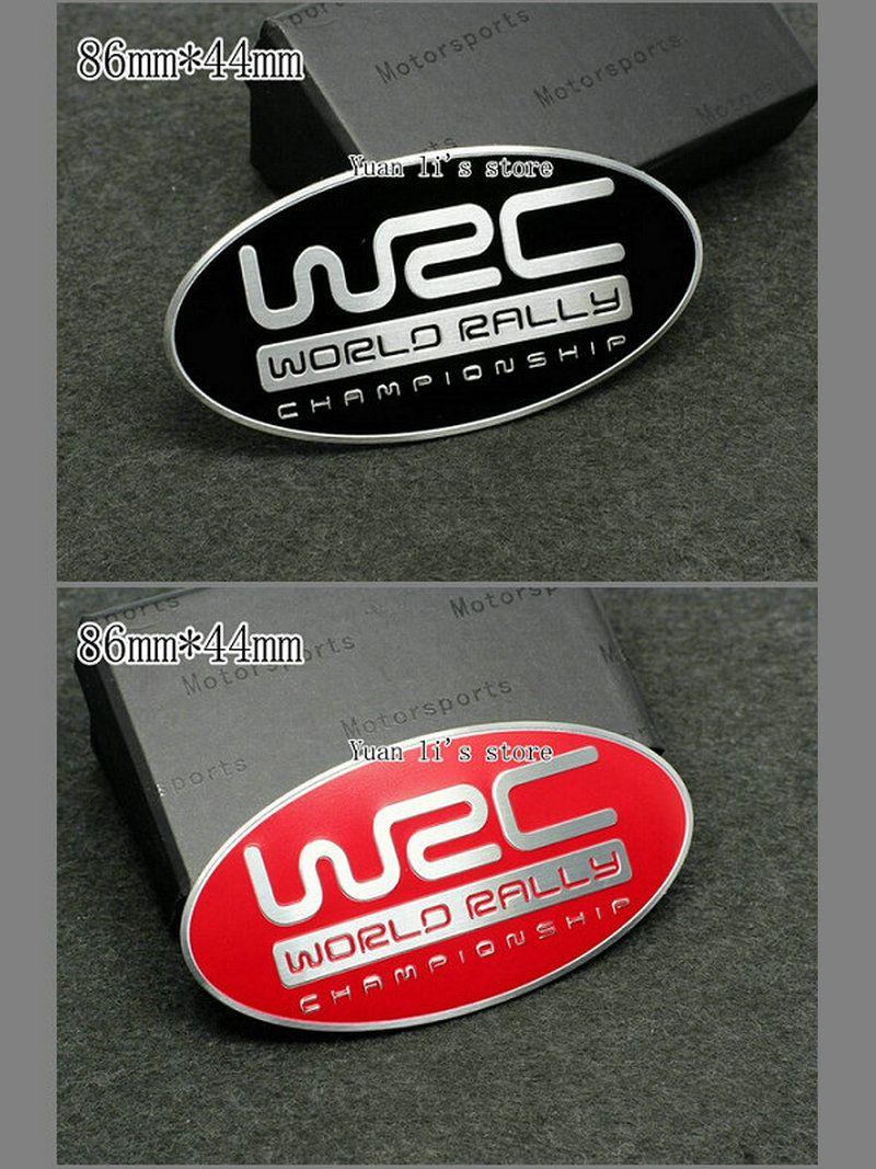 Vec Car Logo - free shipping 10pcs ALUMINUM PLATE LOGO WRC WORLD CHAMP SIGN