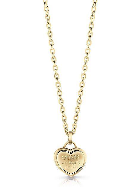 Gold Heart Logo - Gold Plated 'Los Angeles' Heart Logo Pendant Necklace