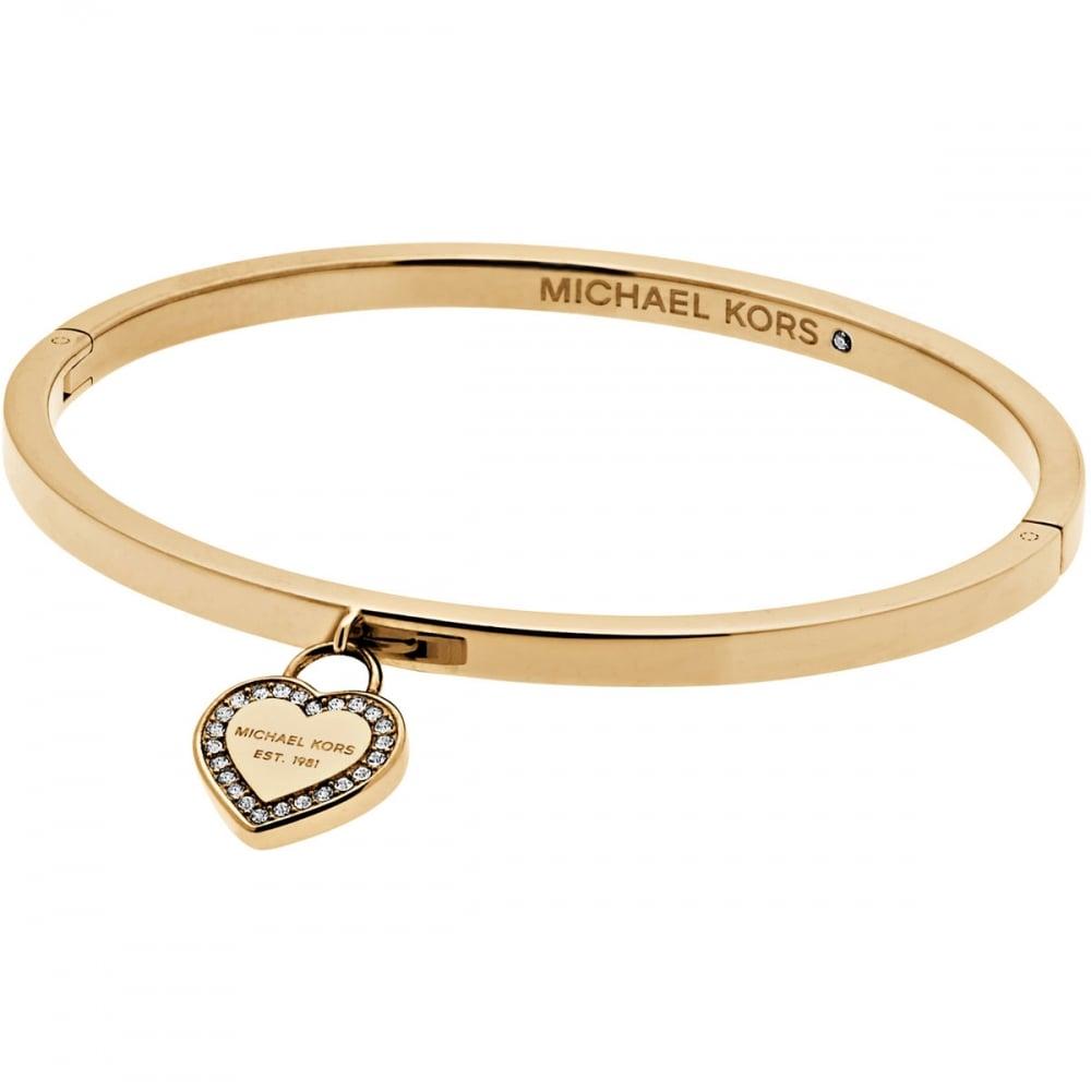 Gold Heart Logo - Michael Kors MKJ5037710 Bangle. Francis & Gaye Jewellers