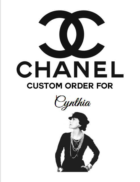 Custom Chanel Logo - Chanel Inspired Tent Cards and Poster Custom Order