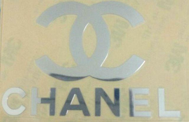 Custom Chanel Logo - Unremovable custom label stickers Chanel metal logo stickers brand ...