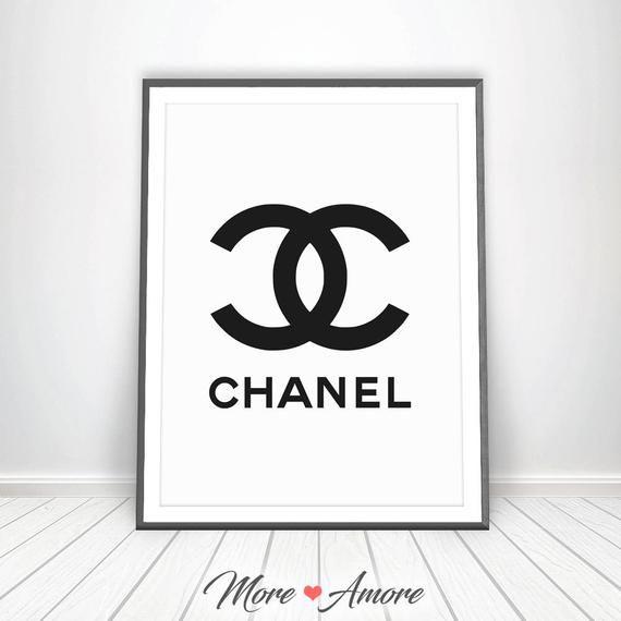 Custom Chanel Logo - Chanel Logo Chanel Art Print Fashion Wall Decor Chanel Decor | Etsy