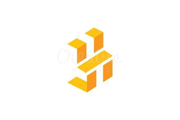 Yellow H Logo - Letter H Logo by nospacestore on @creativemarket | Logo Templates ...