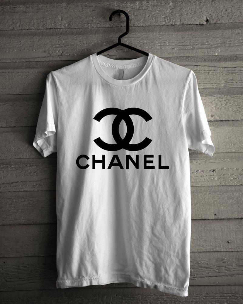 Custom Chanel Logo - Chanel Logo High Quality Custom made men Black/White T-shirt ...