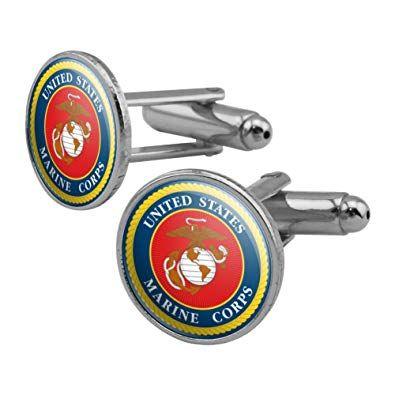 Round Silver and Red Logo - Amazon.com: Marines USMC Logo Blue Red Gold Officially Licensed ...