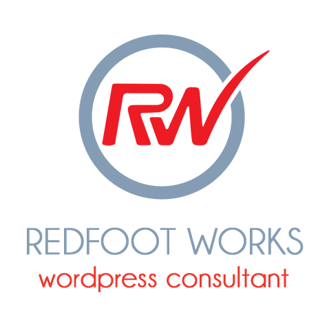 Red Foot Logo - WordPress website design and eCommerce online shop specialists