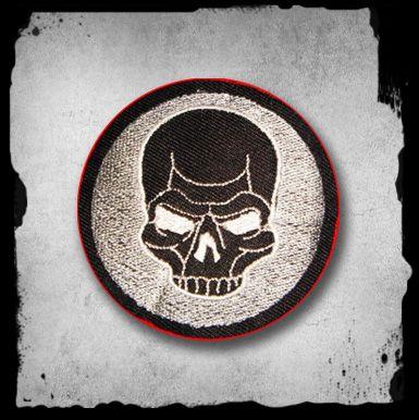 Round Silver and Red Logo - Patch -Round Silver/Black Skull w/ Red Edges | Cybershop
