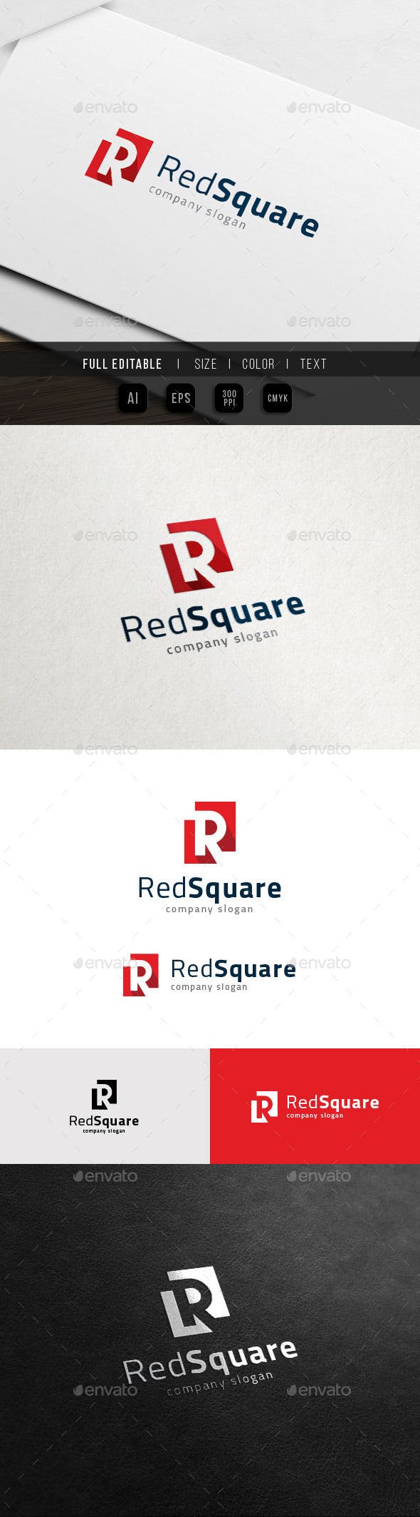 Red Square Company Logo - R Logo - Red Square - Real Estate by yip87 | GraphicRiver