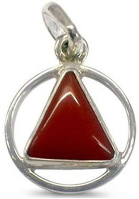 Round Silver and Red Logo - Future Point Pvt.Ltd. Moonga Pandent triangle with round silver ...