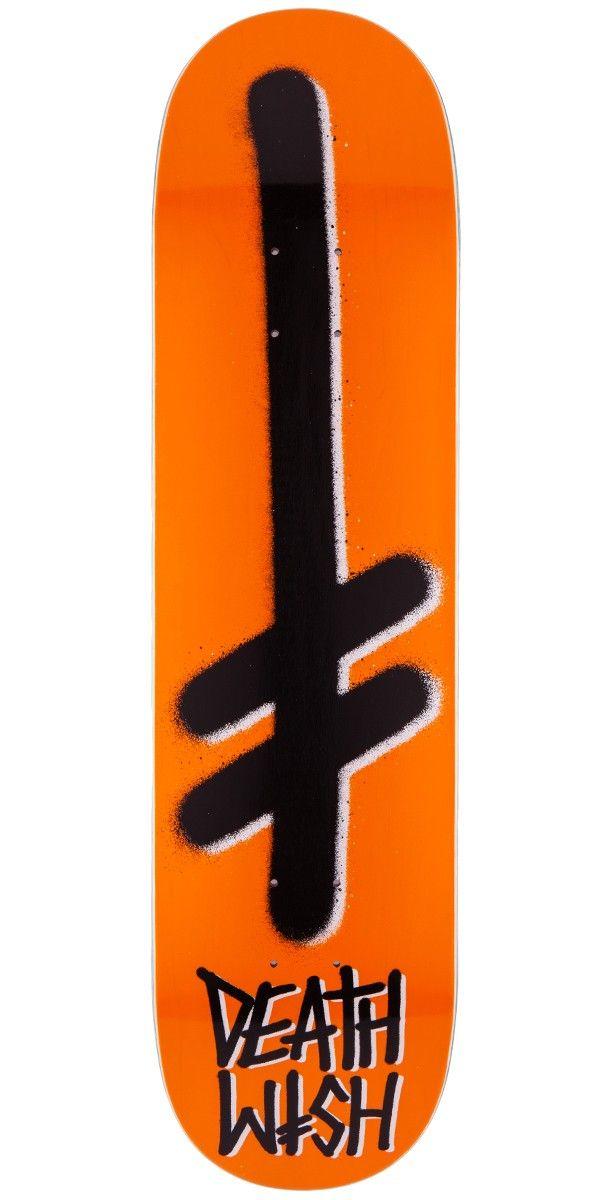 Deathwish Logo - Deathwish Gang Logo Skateboard Deck - Orange/Black - 8.0