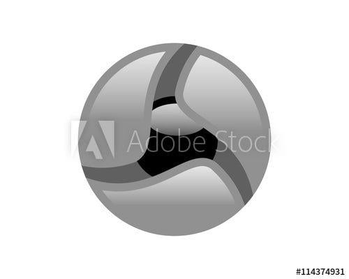 Black Sphere Logo - Abstract sphere logo with black core this stock vector