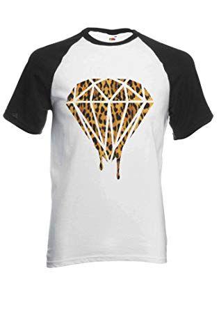 Woman Inside Diamond Logo - PatPat Store Leopard Dripping Diamond Logo Novelty Black