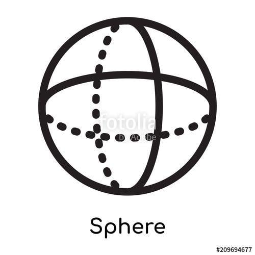 White Sphere Logo - Sphere icon vector sign and symbol isolated on white background ...