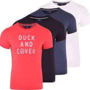 eBay Original Logo - Duck and Cover Mens Original Logo Printed Short Sleeved Cotton Crew ...
