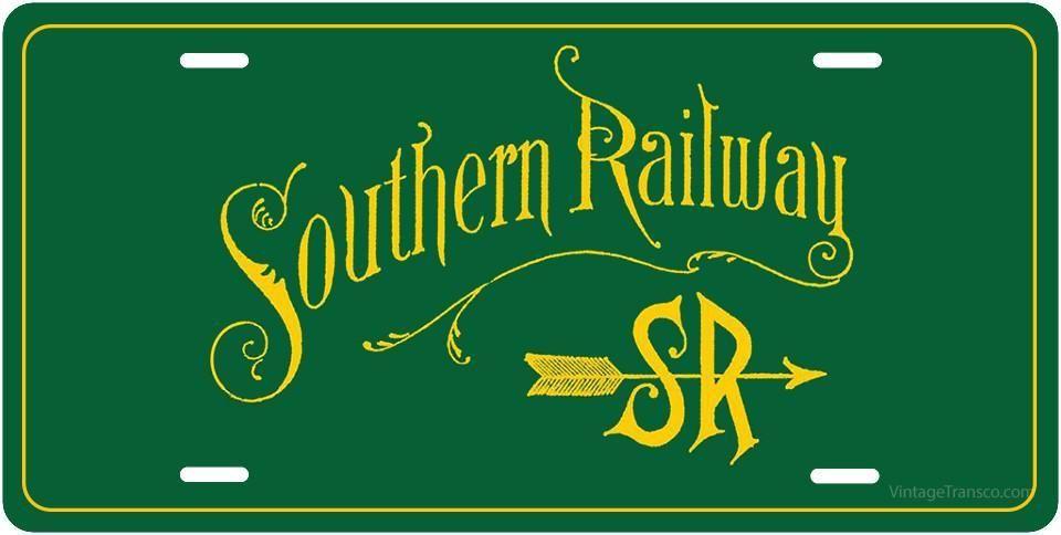 Southern Railway Logo - Southern Railway (SOU) Script Logo License Plate – ShopNCTrans