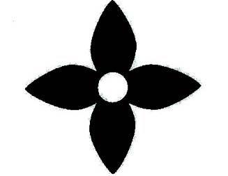 stencil symbol louis vuitton flower logo