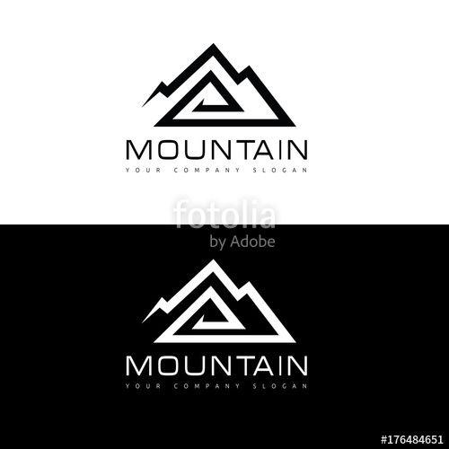 R Mountain Logo - Mountain sport outdoor logo template
