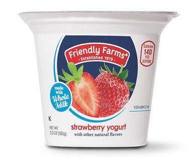 Friendly Farms Logo - Friendly Farms Whole Milk Yogurt - Aldi — USA - Specials archive