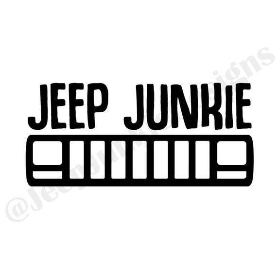 Jeep Cherokee Grill Logo - Jeep Junkie Cherokee XJ Decal Jeep XJ Decal Jeep XJ Sticker | Etsy