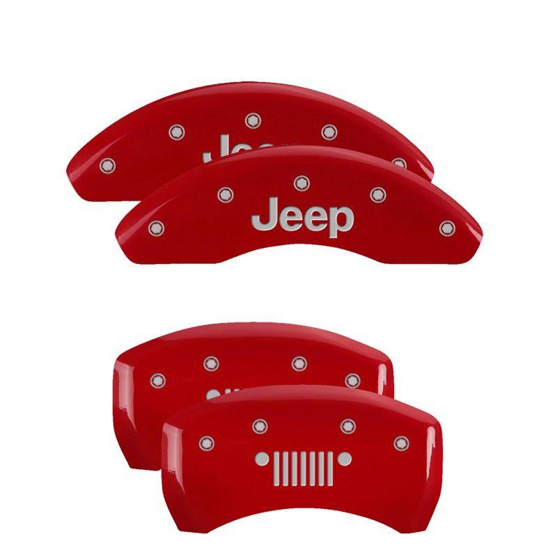 Jeep Cherokee Grill Logo - MGP Caliper Covers Jeep Caliper Covers 42013SJPLRD: Red, JEEP/JEEP ...