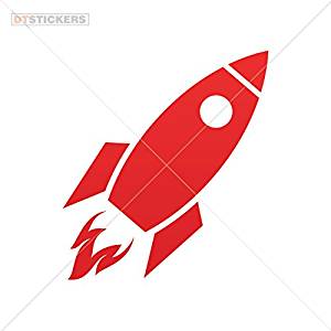 Missile Red Logo - Amazon.com: Decal Plain Rocket Car window jet ski (3 X 2,69 In ...