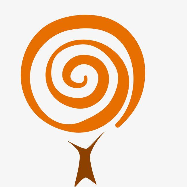Orange Tree Circle Logo - Cartoon Circle Tree, Circle Clipart, Tree Clipart, Vector Trees PNG