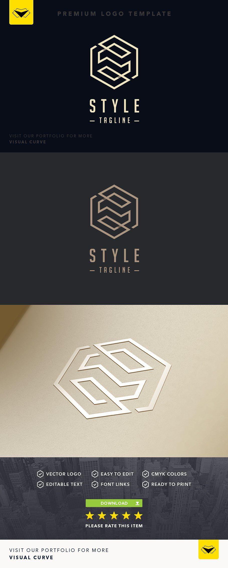 Hexagon Corporate Logo - Letter S Logo by VisualCurve on @creativemarket brand, business ...