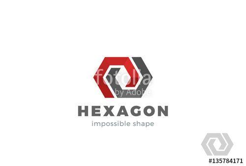 Hexagon Corporate Logo - Corporate geometric abstract Logo Hexagon looped infinity icon