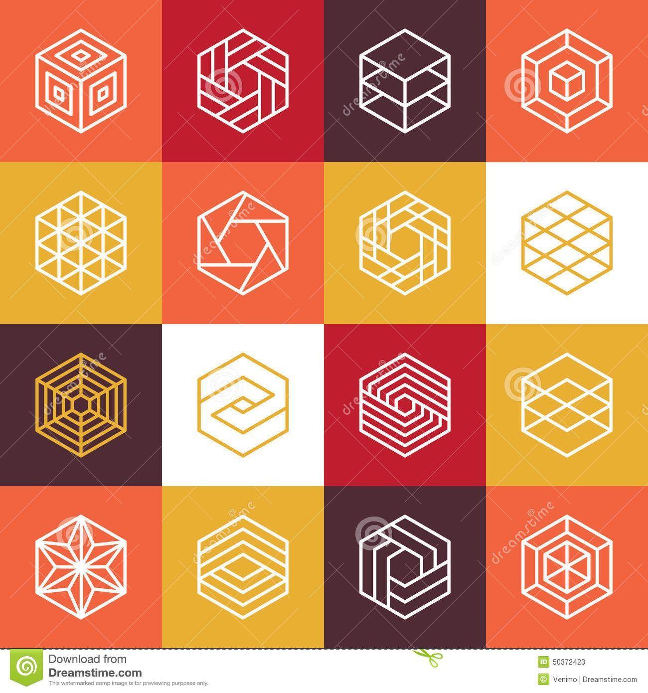 Hexagon Corporate Logo - Vector Linear Hexagon Logos And Design Elements From Over