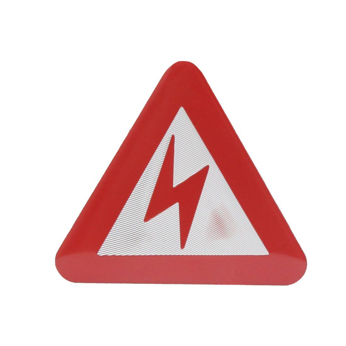 Red Triangle Car Logo - Red Triangle Type Lightning Design Car Auto Reflective Sticker