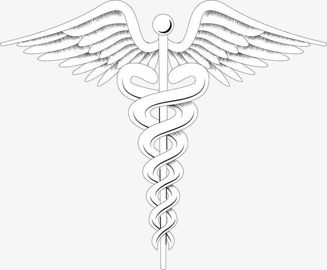 Medical White Logo - Yi Zhang Double, Black And White, Medical Logo, Yi Vector PNG