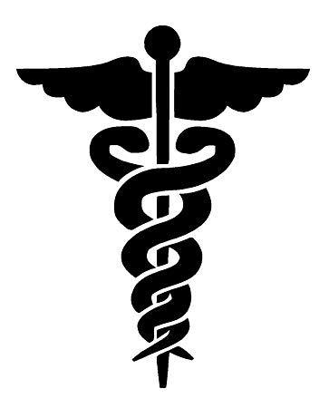 Medical Cross Snake Logo - Amazon.com: Sassy Stickers Caduceus Snake Medical Emblem Decal White ...