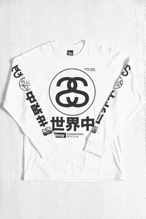 Japan Streetwear Logo - Stussy Japan International Long-Sleeve Tee Buy it @ urbanoutfitters ...