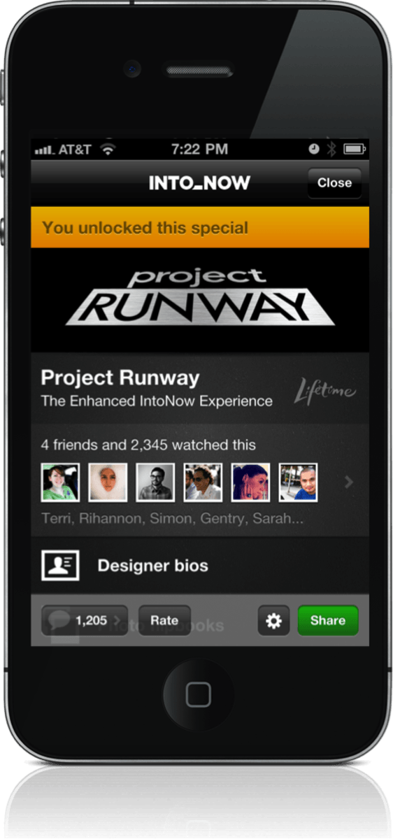 Into Now App Logo - Lifetime's 'Runway' Struts Onto Yahoo IntoNow App